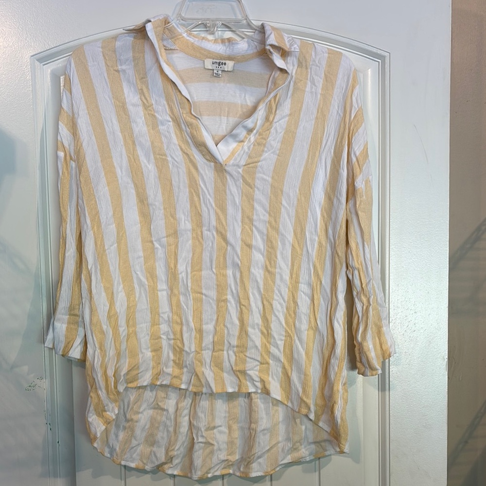 Umgee Asymmetrical Blouse with Relaxed Fit